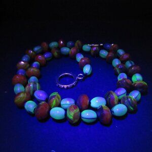 Hand knotted Czech glass bead necklace